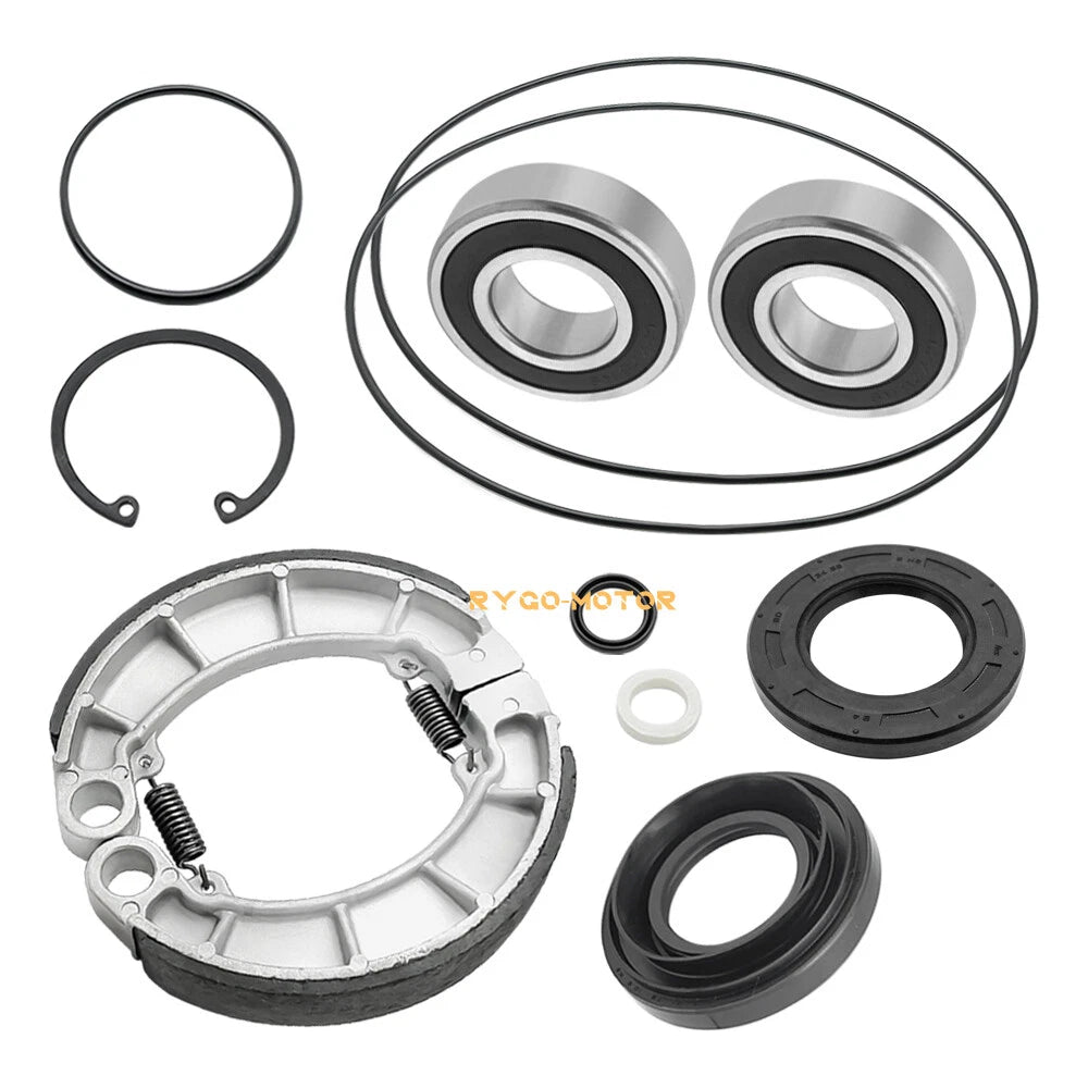 Rear Brake Drum Bearing Seals & Shoes Kit for Honda Rancher 350 400 (2000–2006)