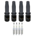 Set of 4 Ignition Coils & NGK G-Power Spark Plugs for C-Max MKZ Mariner