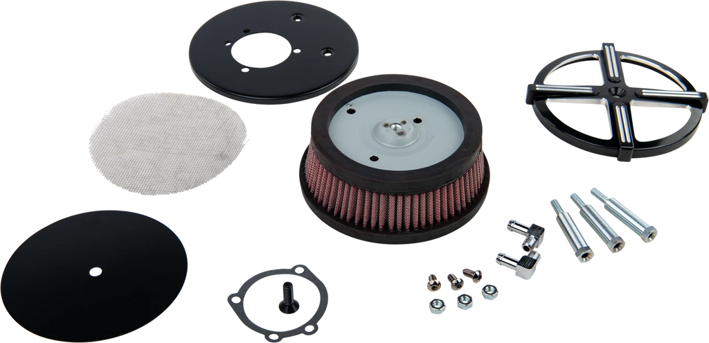 Air Cleaner Kit for V-Twin 2008–2023 (Black/Raw)