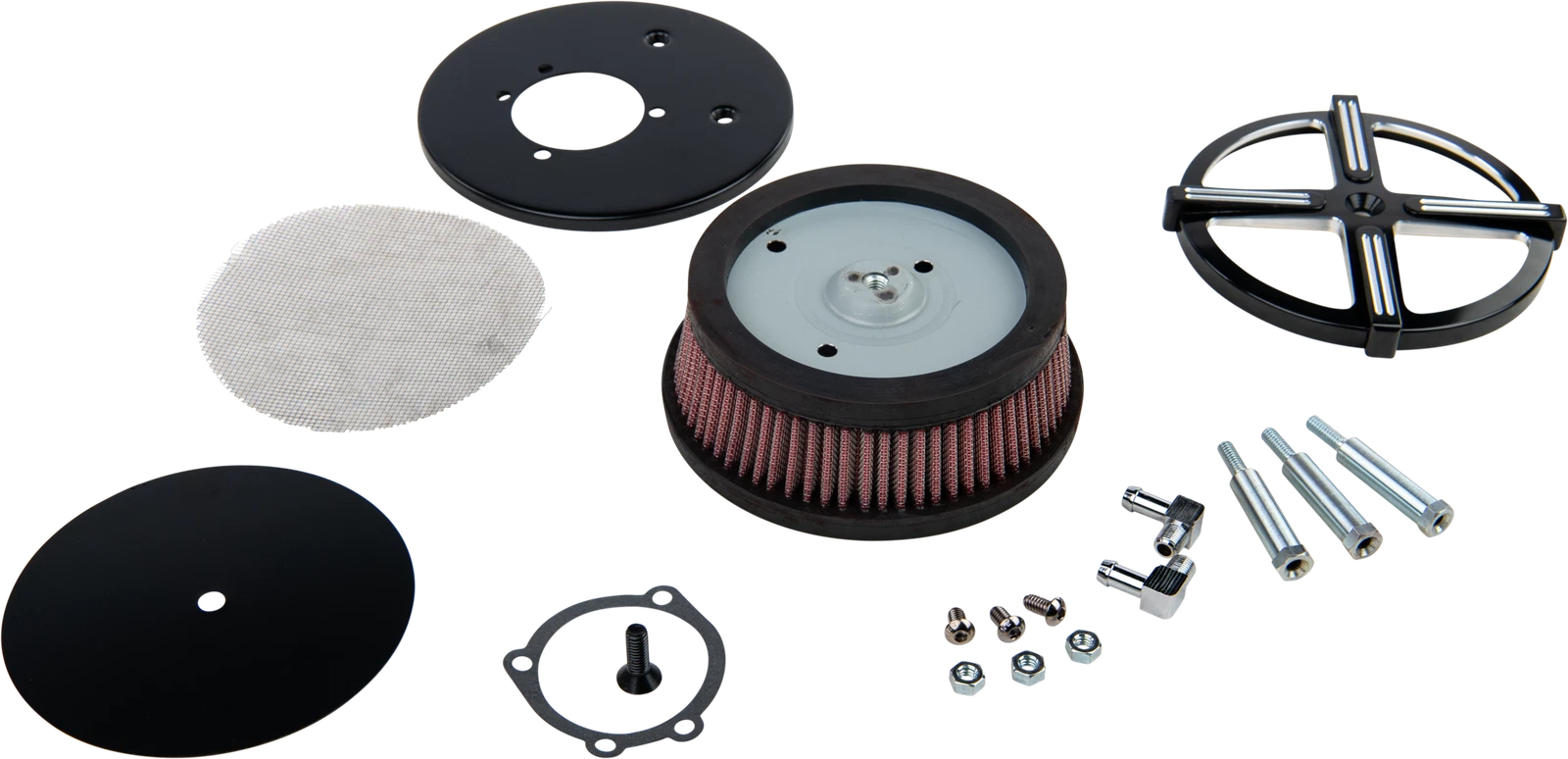 Air Cleaner Kit for V-Twin 2008–2023 (Black/Raw)