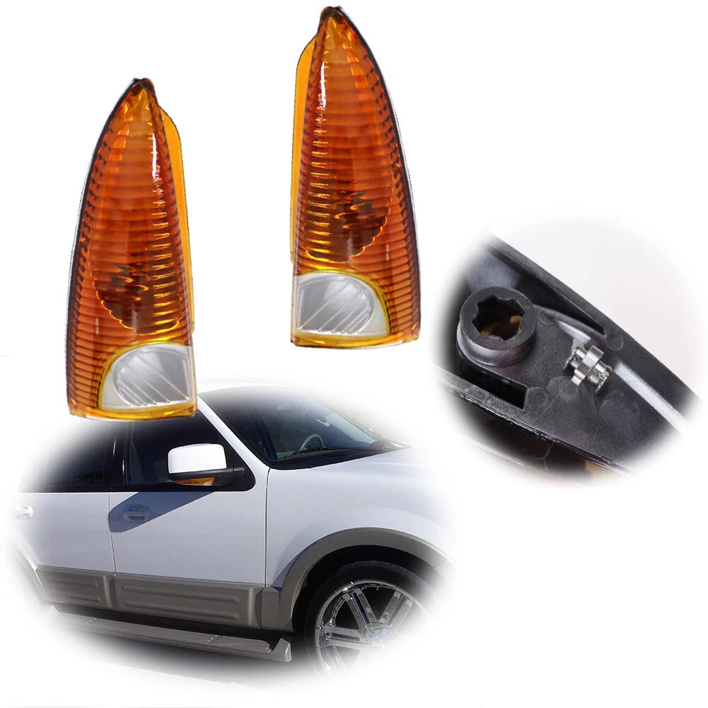 Set of 2 Front View Mirror Signal Lights for Ford Expedition Navigator