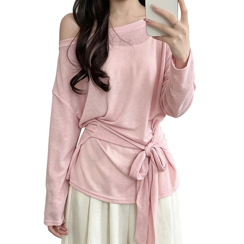 Women's Summer Sun Protection Top with Boat Neck and Long Sleeves