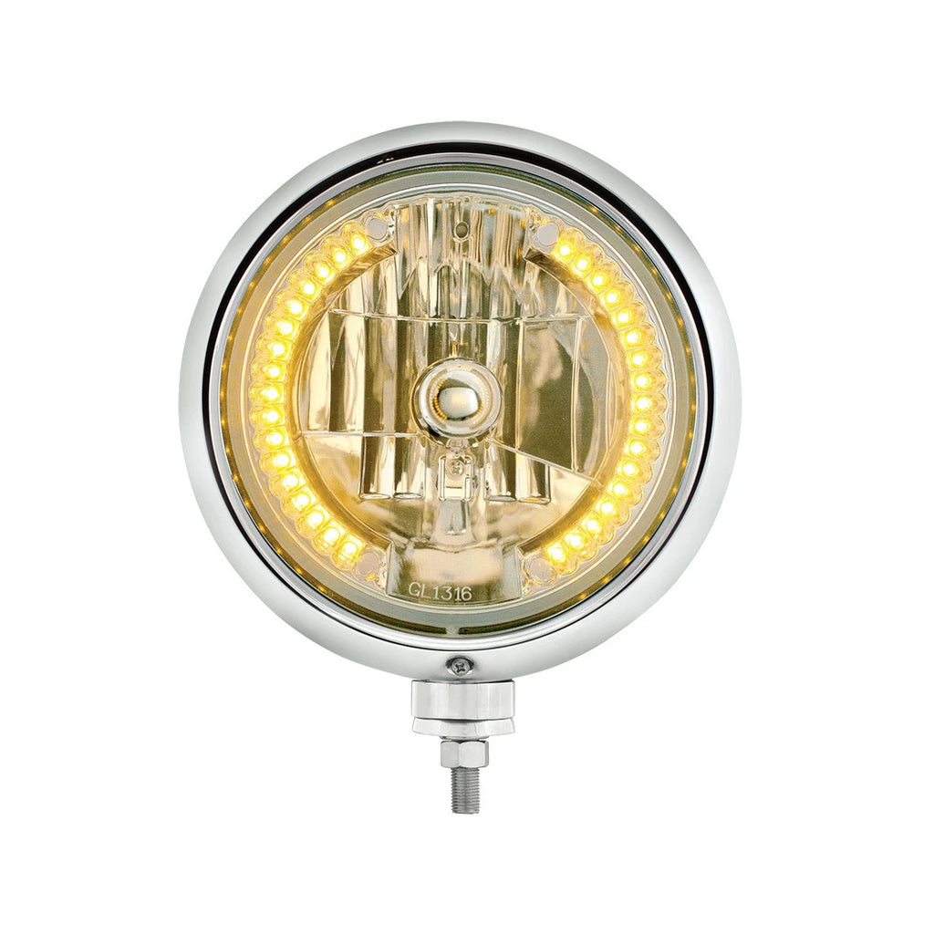 Headlight Bulb H4 Replacement with Amber LED for Black Guide 682-C (—)