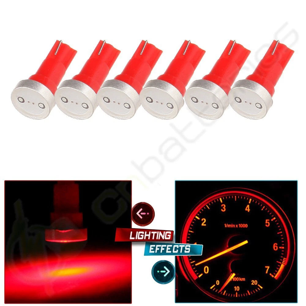 6X T5 70 74 58 LED Bulbs for Dashboard Gauge Instrument Panel (Fits Various)