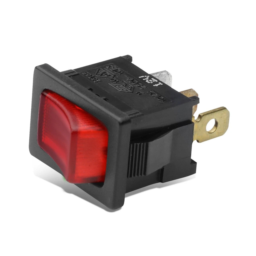 16A Red LED Mini Rocker Toggle Switch 3 Pin 12V ACC GND