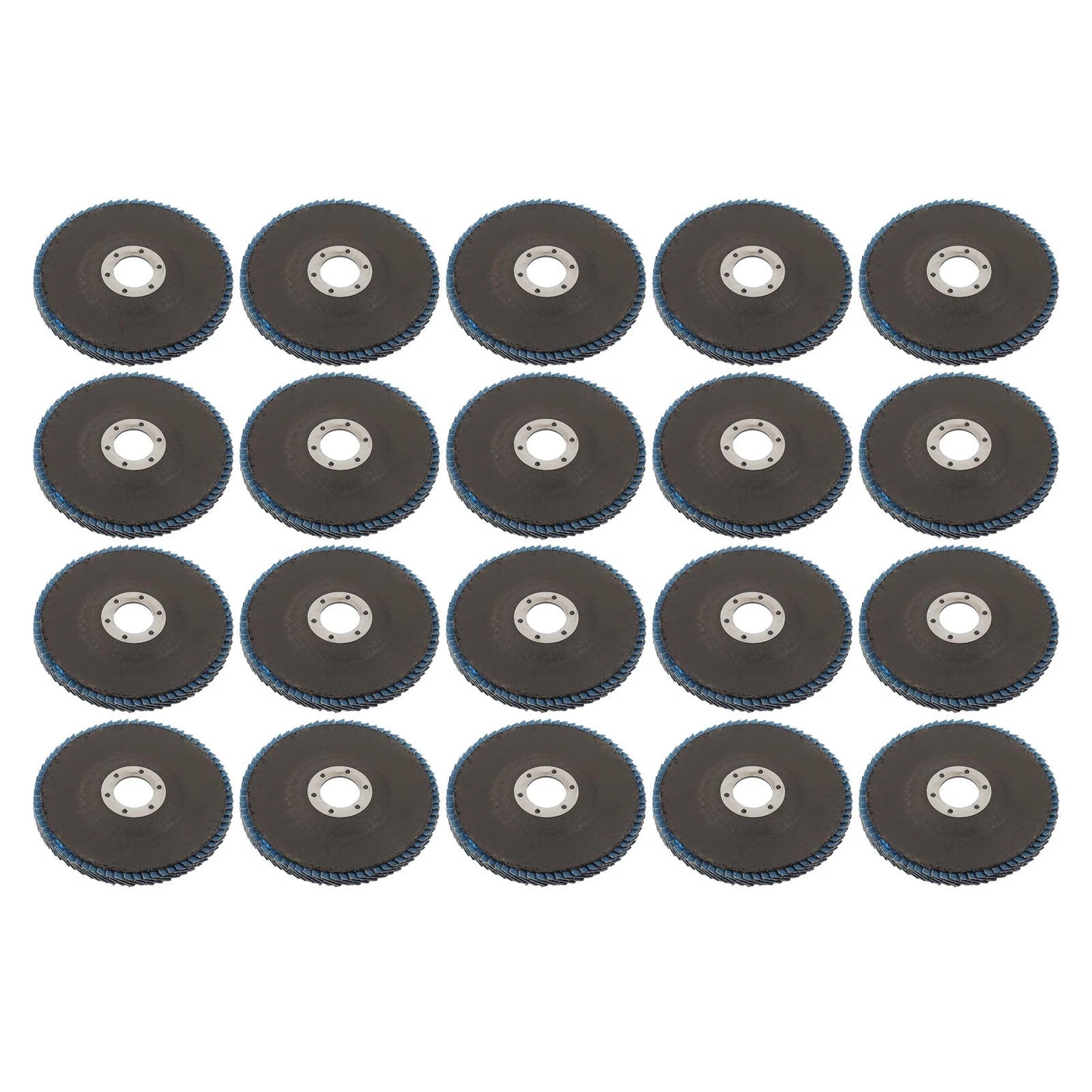 Set of 20 Zirconium Flap Discs 40 Grit for Angle Grinder (5" x 7/8")