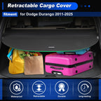 Retractable Cargo Cover for Dodge Durango (2011–2025) - Black Shade