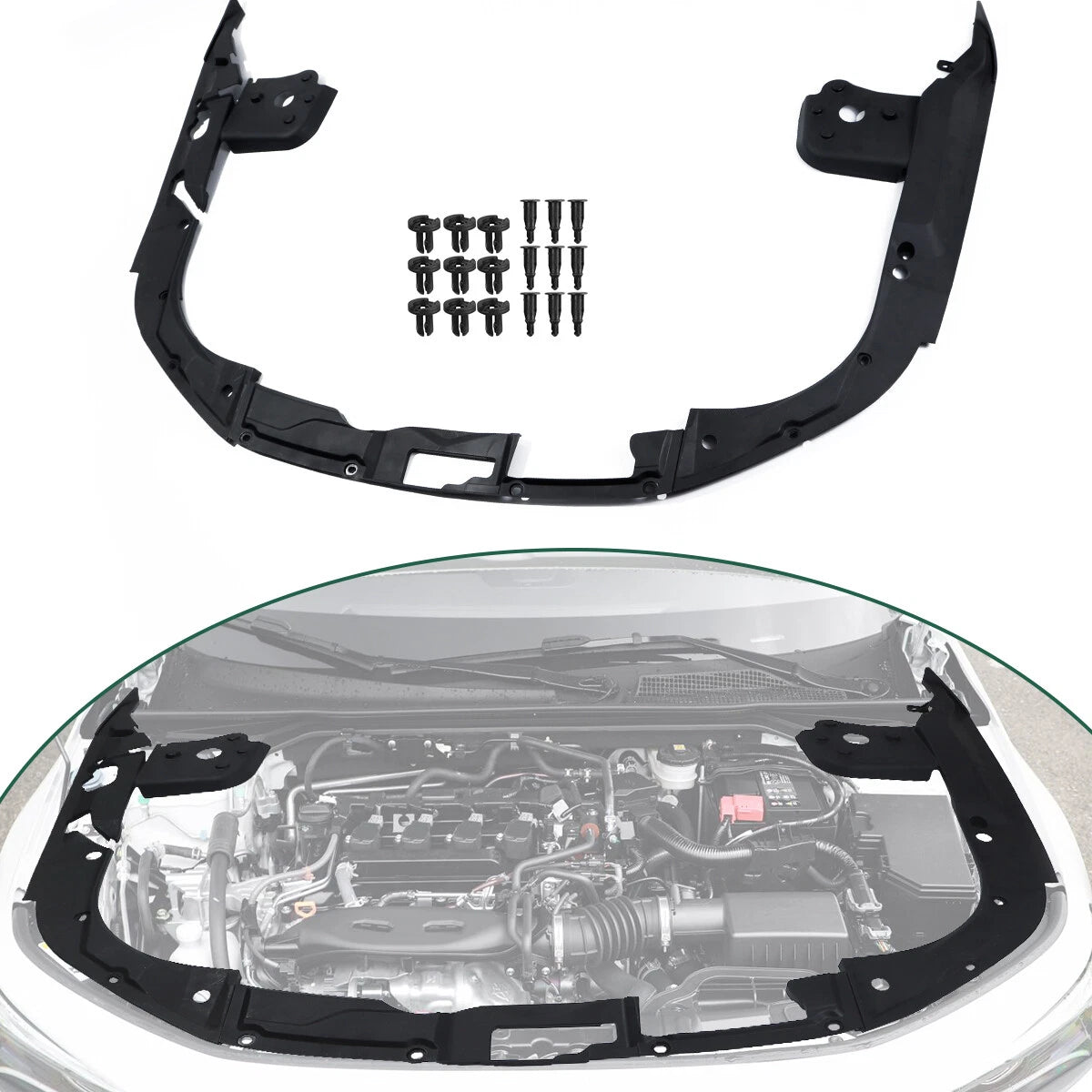 Engine Bay Side Panel Covers + Radiator Cooling Plate Cover for Honda Civic (2022–2024)