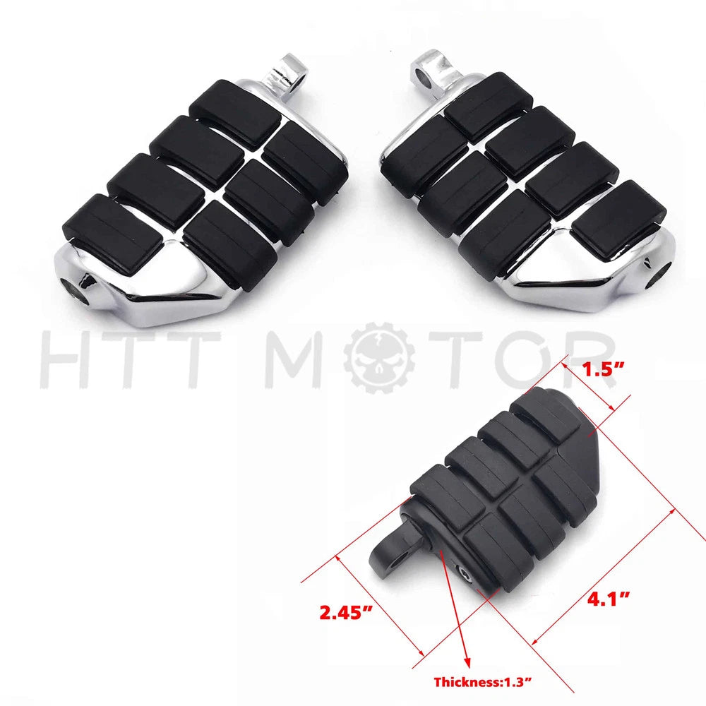 Offset 1.5" Wing Foot Pegs Clamps for Yamaha XV250 XV400 XV535 XV750