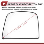 Heated Left Driver Side Upper Tow Mirror Glass for Chevrolet 