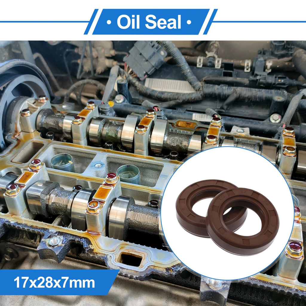 2X Oil Seal Rotary Shaft Seal   17x28x7mm FKM Rubber