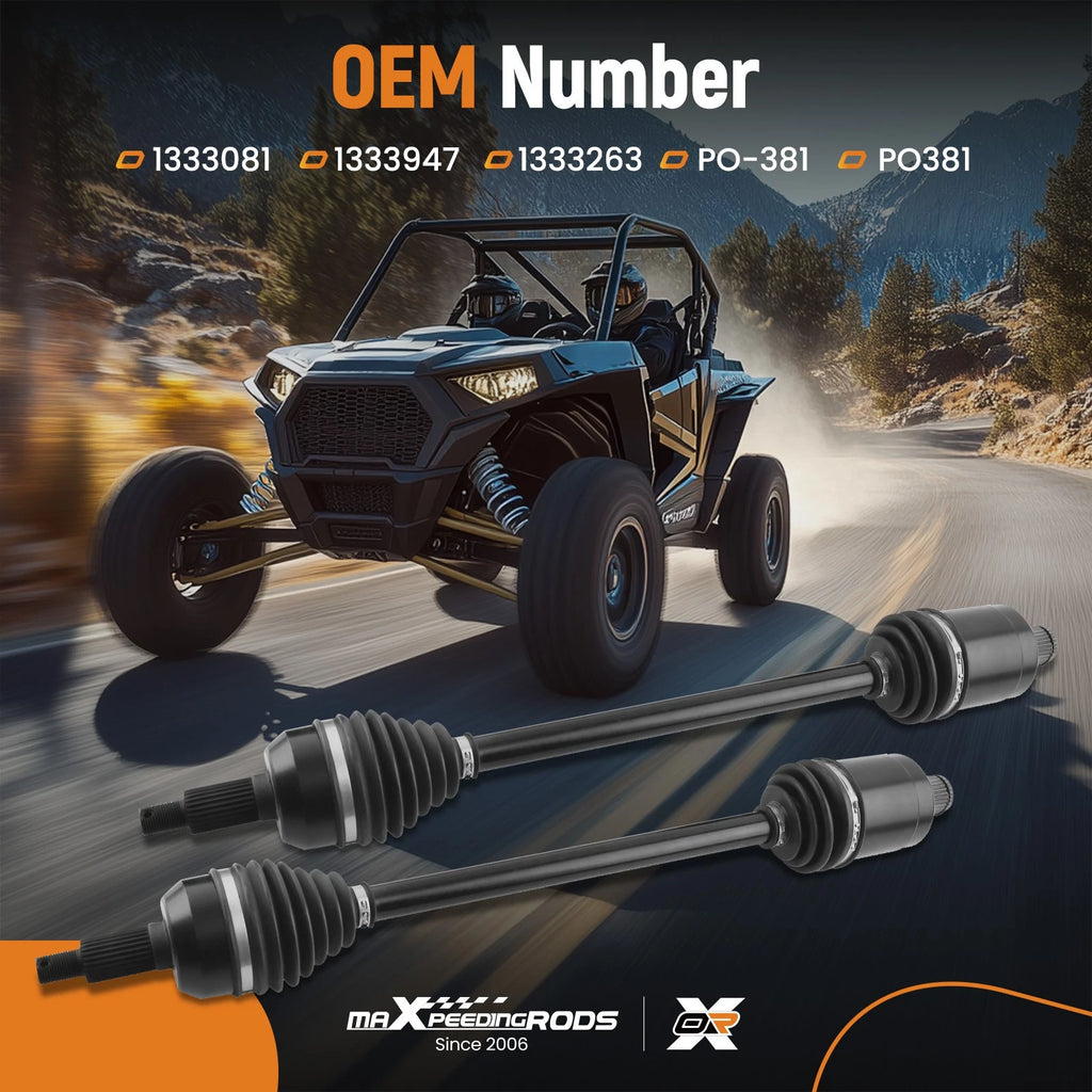 New Rear Left & Right CV Axles for Polaris General 4 1000 RZR S (2019–2023)