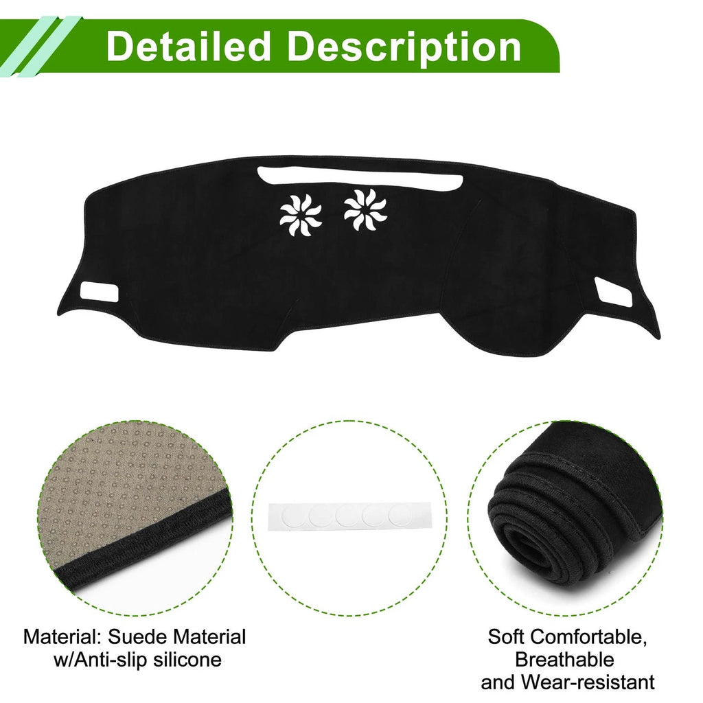 Dashboard Cover Mat for Audi Q3 (2019–2022) Sun Protector Pad Black