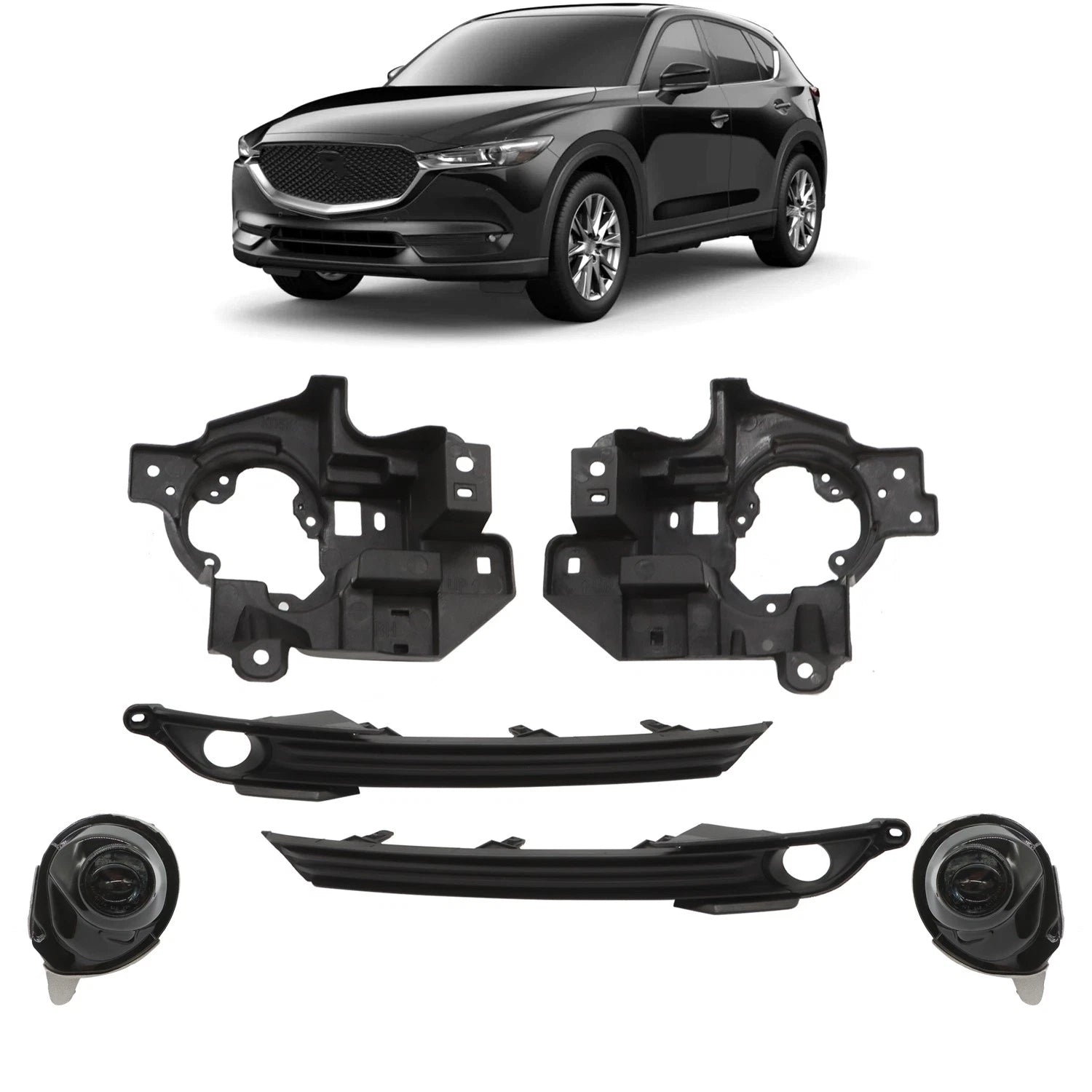 LED Clear Fog Lights Kit for Mazda CX-5 (2017–2021) Left+Right Pair