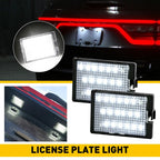 2X White License Plate Lights for Dodge Durango (2014–2021)