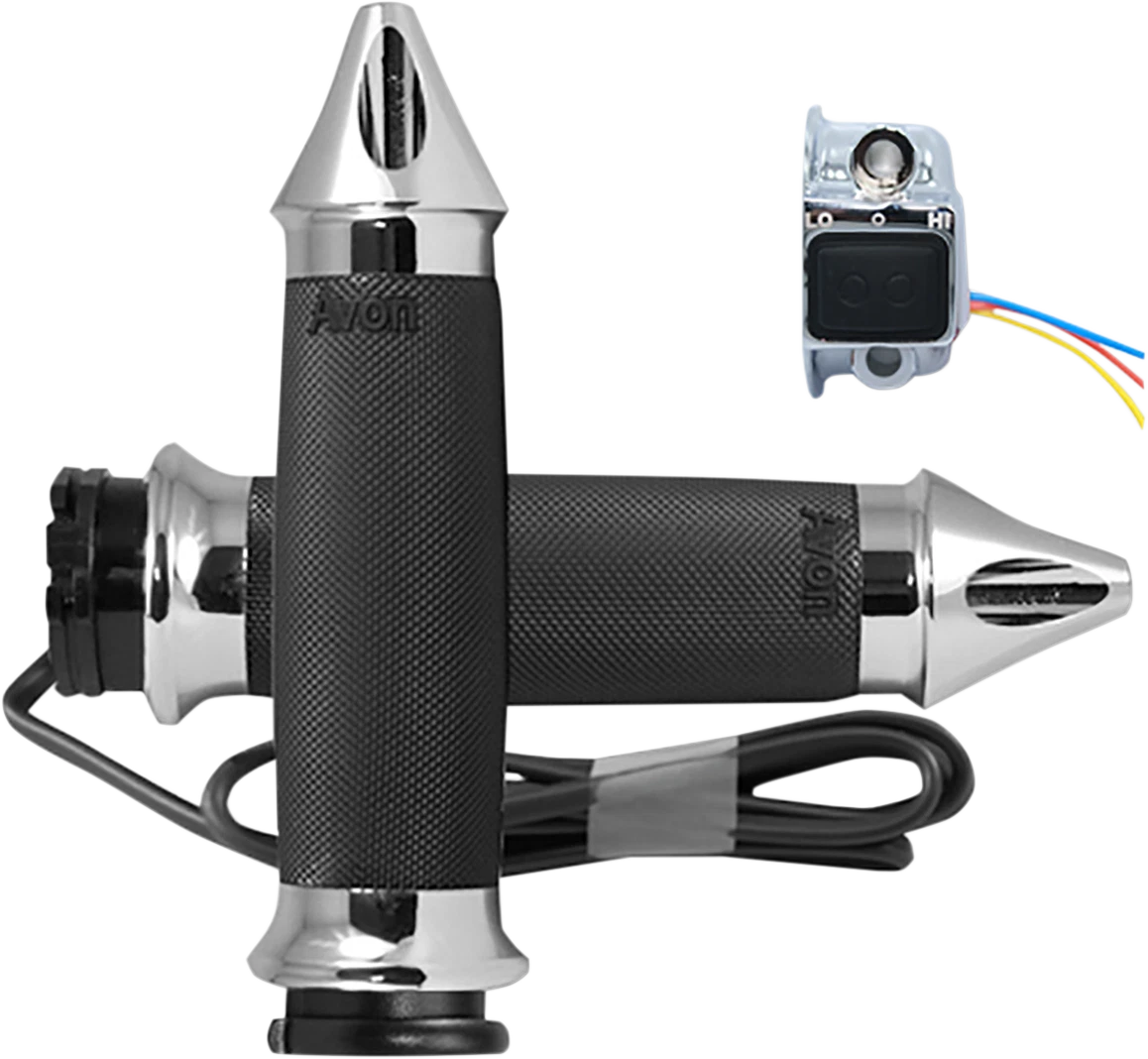 Heated Grips for Custom Contour Motorcycles (AVON, Spike, Chrome)