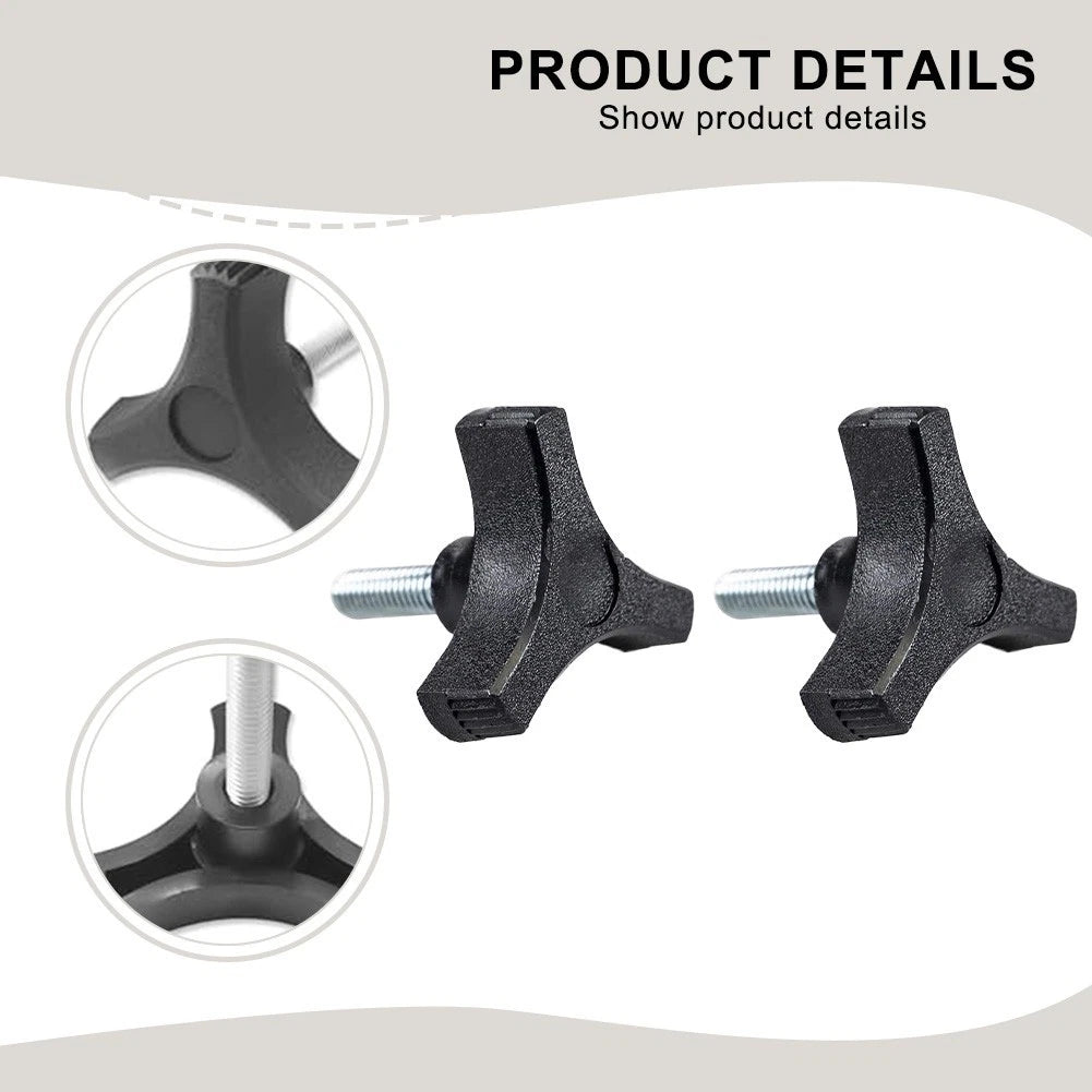 Black Plastic Knob Handle for (2 Inch, Threaded 51618)