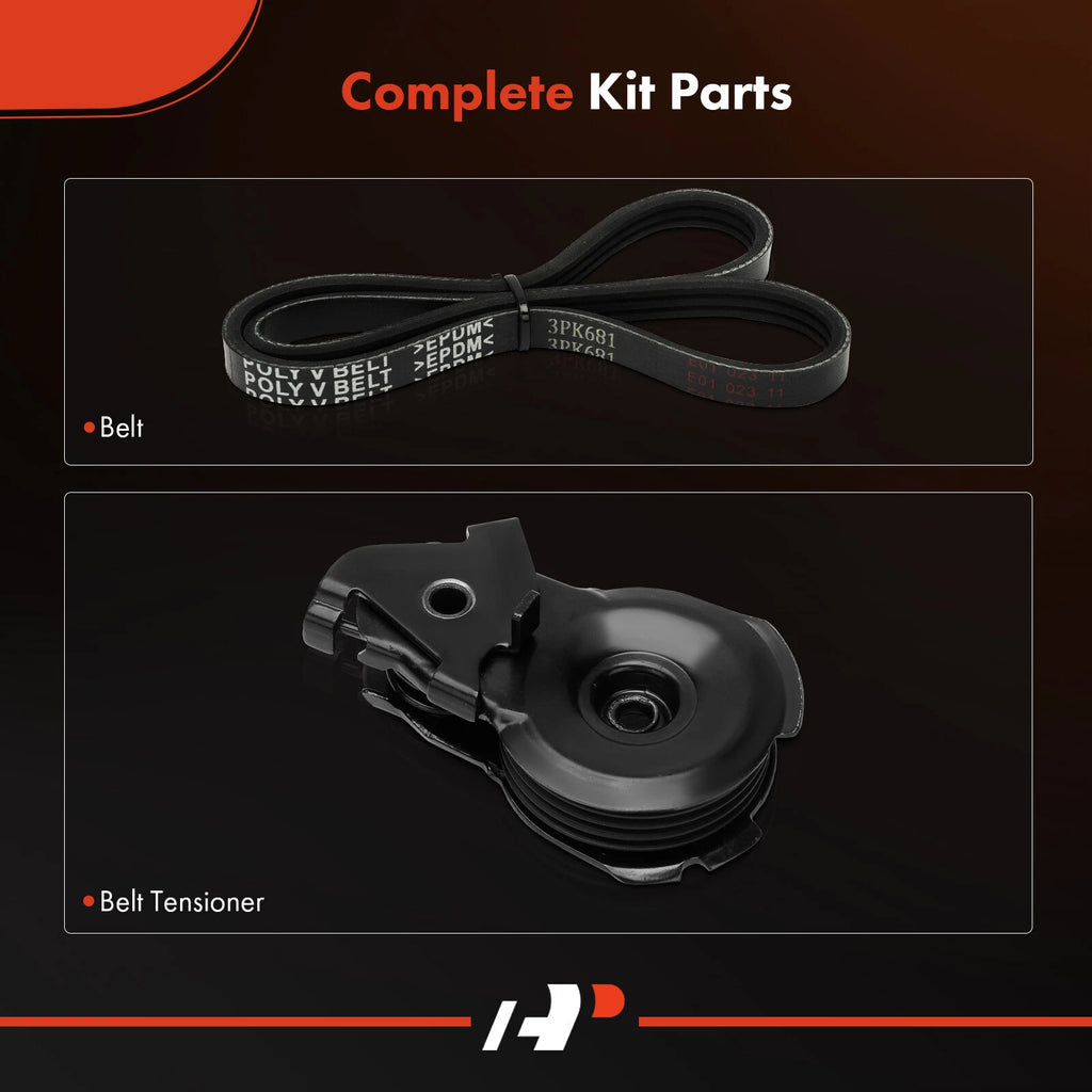 2X Serpentine Belt Drive Component Kit for Ford Escape (2001-2004)
