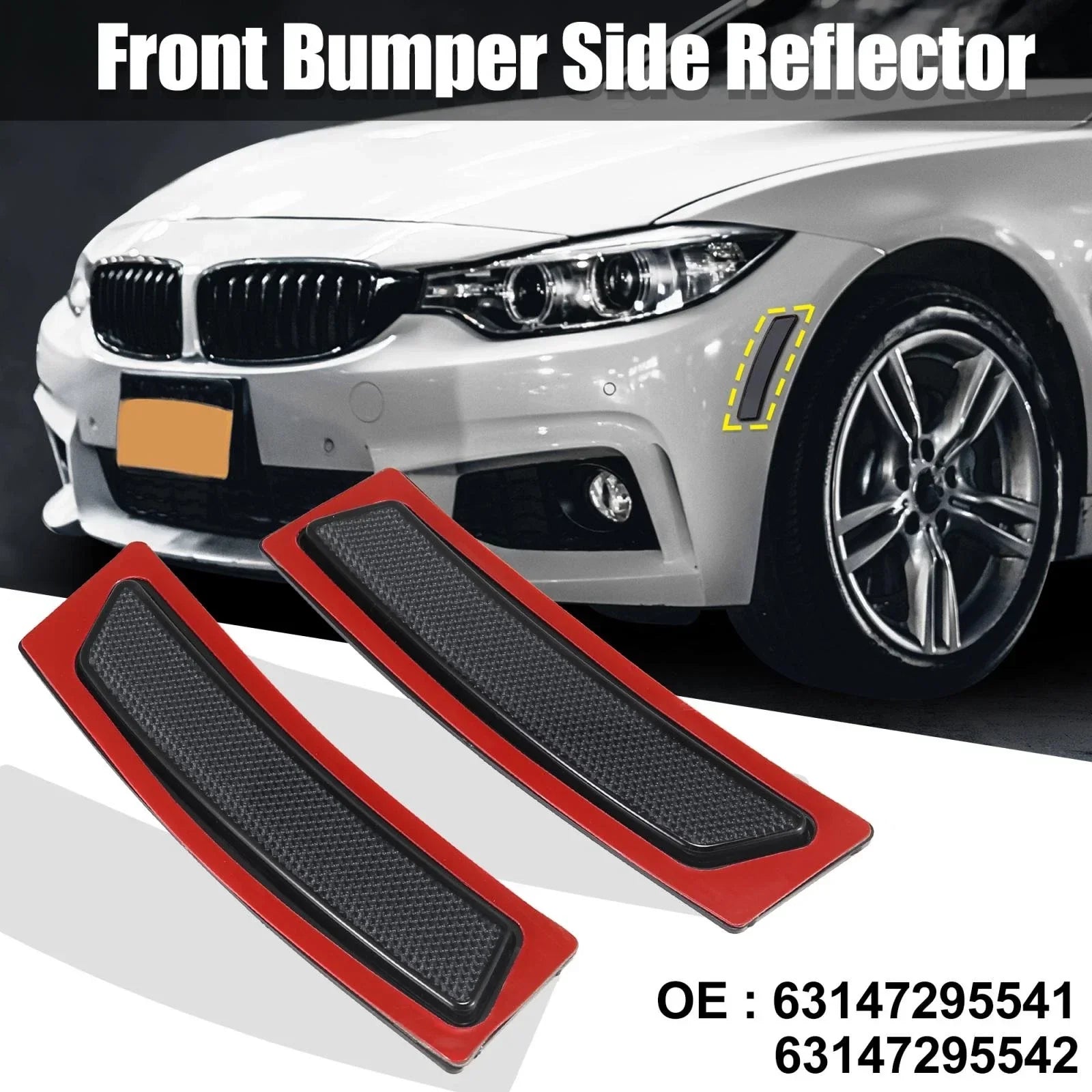 Bumper Reflector Smoky Black for BMW F30 340i
