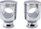 Chrome Straight 2" Rise Handlebar Risers for Harley