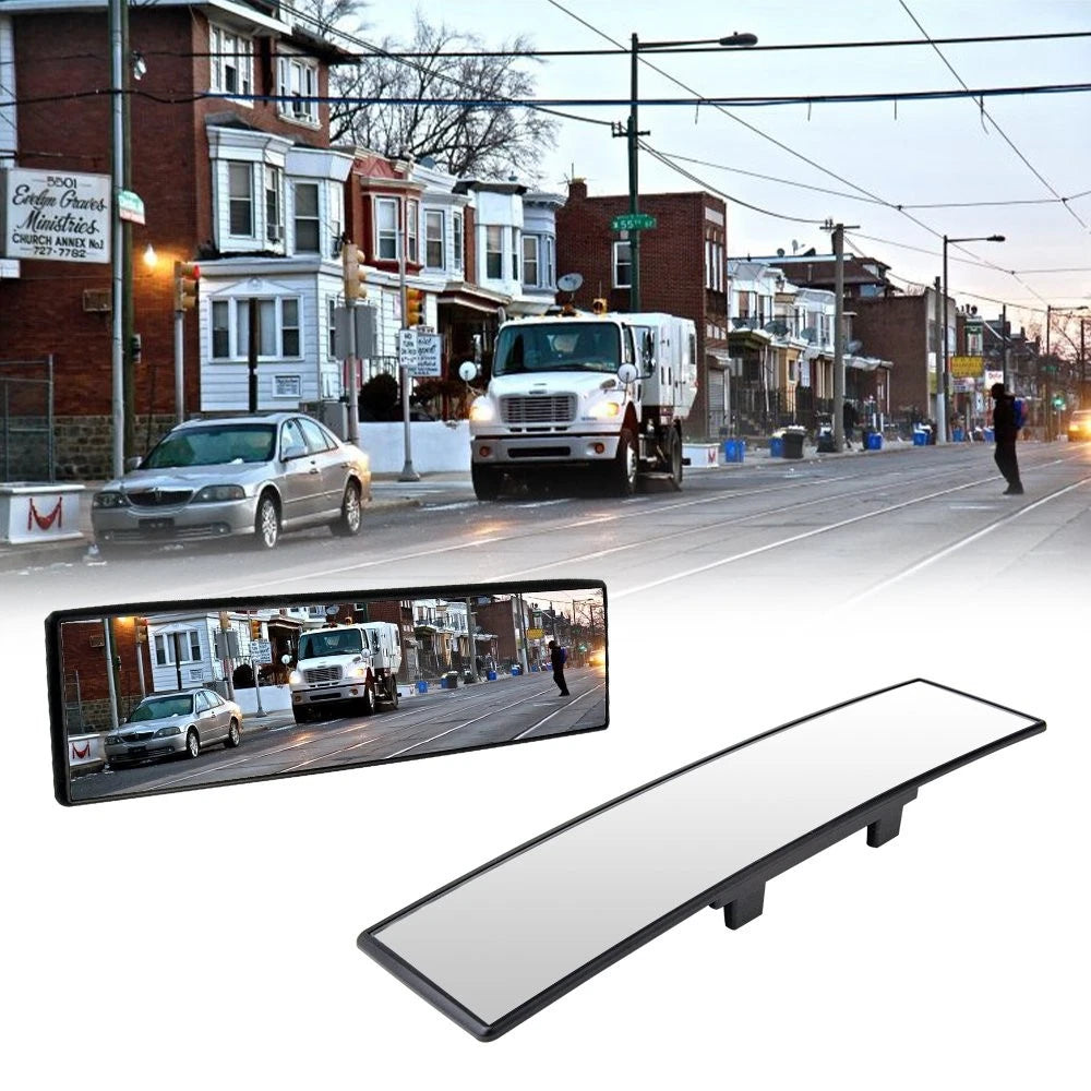 Universal Clip-On Convex Rear View Mirror 300MM Wide