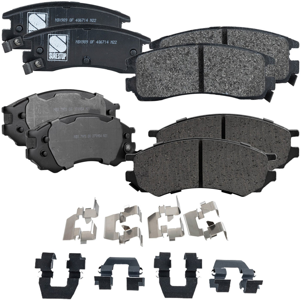 Set of 4 Brake Pads for Saturn SC2 SL2 SC1 SL1 SW2 (1996)