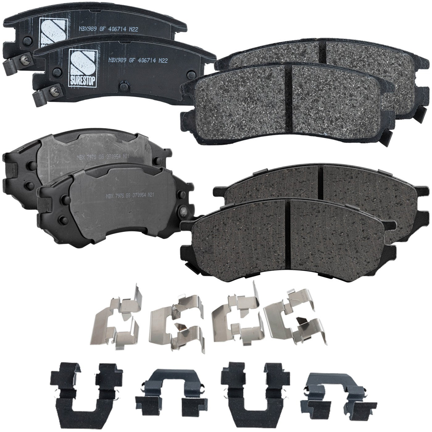 Set of 4 Brake Pads for Saturn SC2 SL2 SC1 SL1 SW2 (1996)