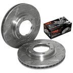 2 x Drilled Slotted Front Rotors + Pads for Toyota L/Cruiser 80 (1992–1998)