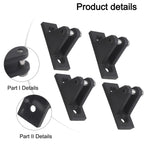 Set of 4 Nylon Plastic Hinges for Yacht Deck Covers & Bimini Tops