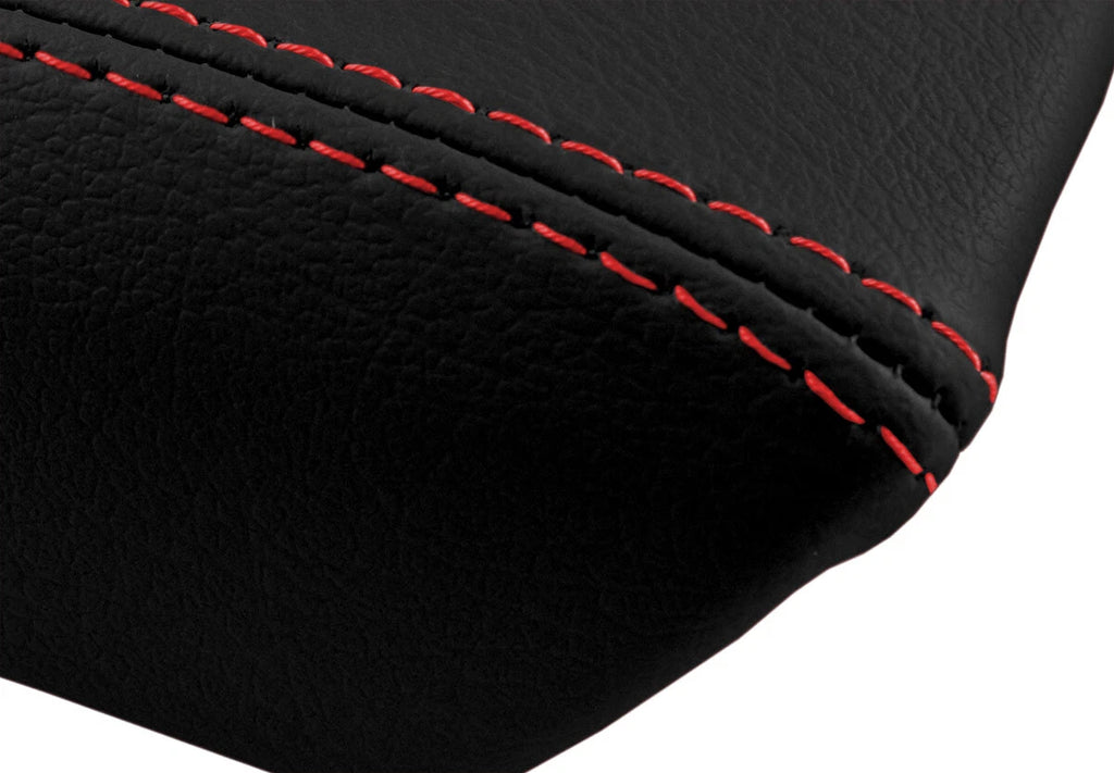 Console Lid Pull Over Cover Leather for Hyundai Tiburon (2003–2008) Red Stitch