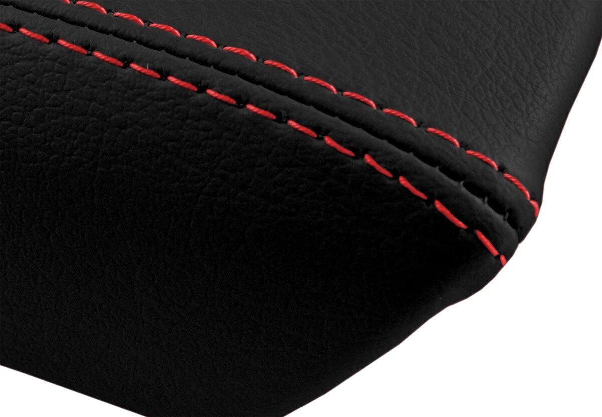 Console Lid Pull Over Cover Leather for Hyundai Tiburon (2003–2008) Red Stitch