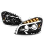 3D LED Bar C-Shape Halo DRL Projector Headlights for Freightliner Cascadia (2008–2017)