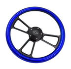 14-Inch Black Steering Wheel Replacement for Universal Fit (Fits Most)