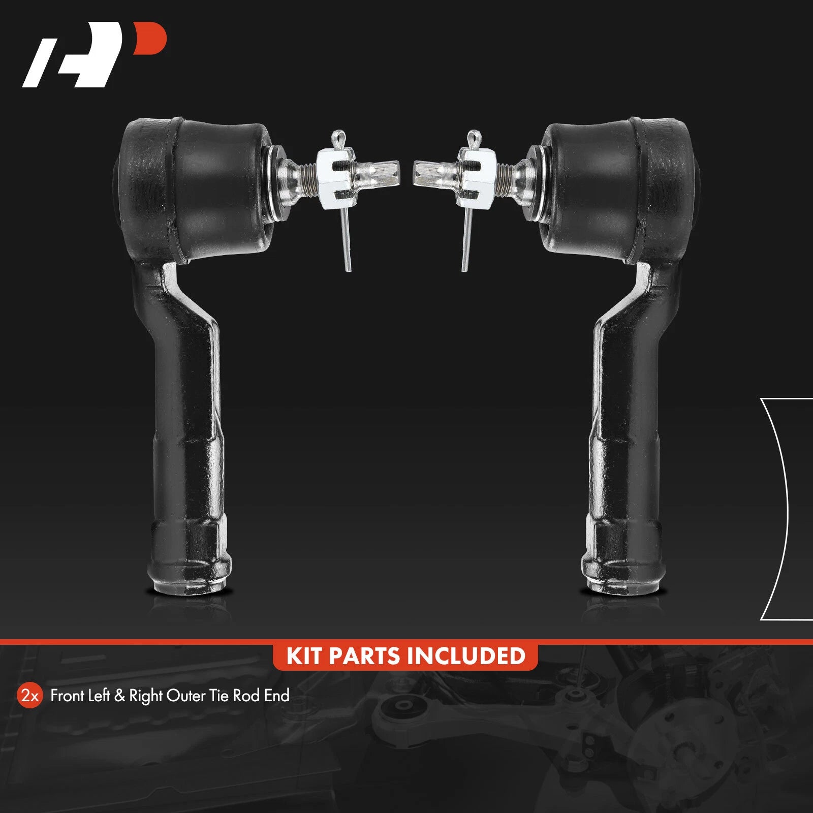 2X Front Outer Tie Rod Ends for Hyundai Elantra (2017–2022) Kia Forte (2019–2023)