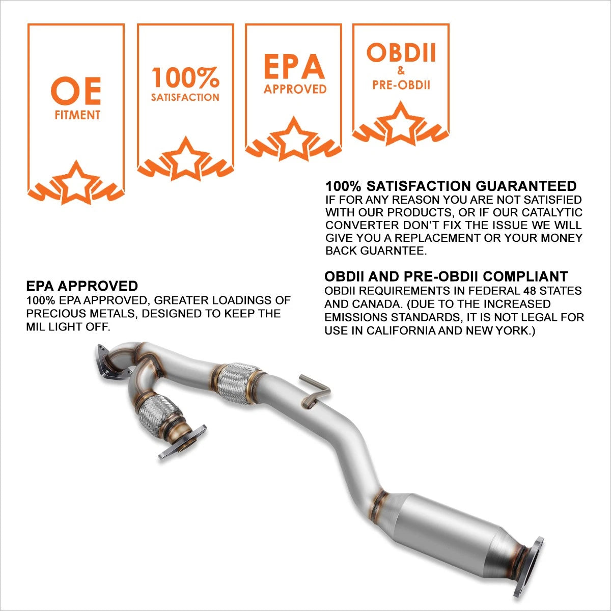 Direct Replacement Catalytic Converter for Nissan Murano (2009–2023)
