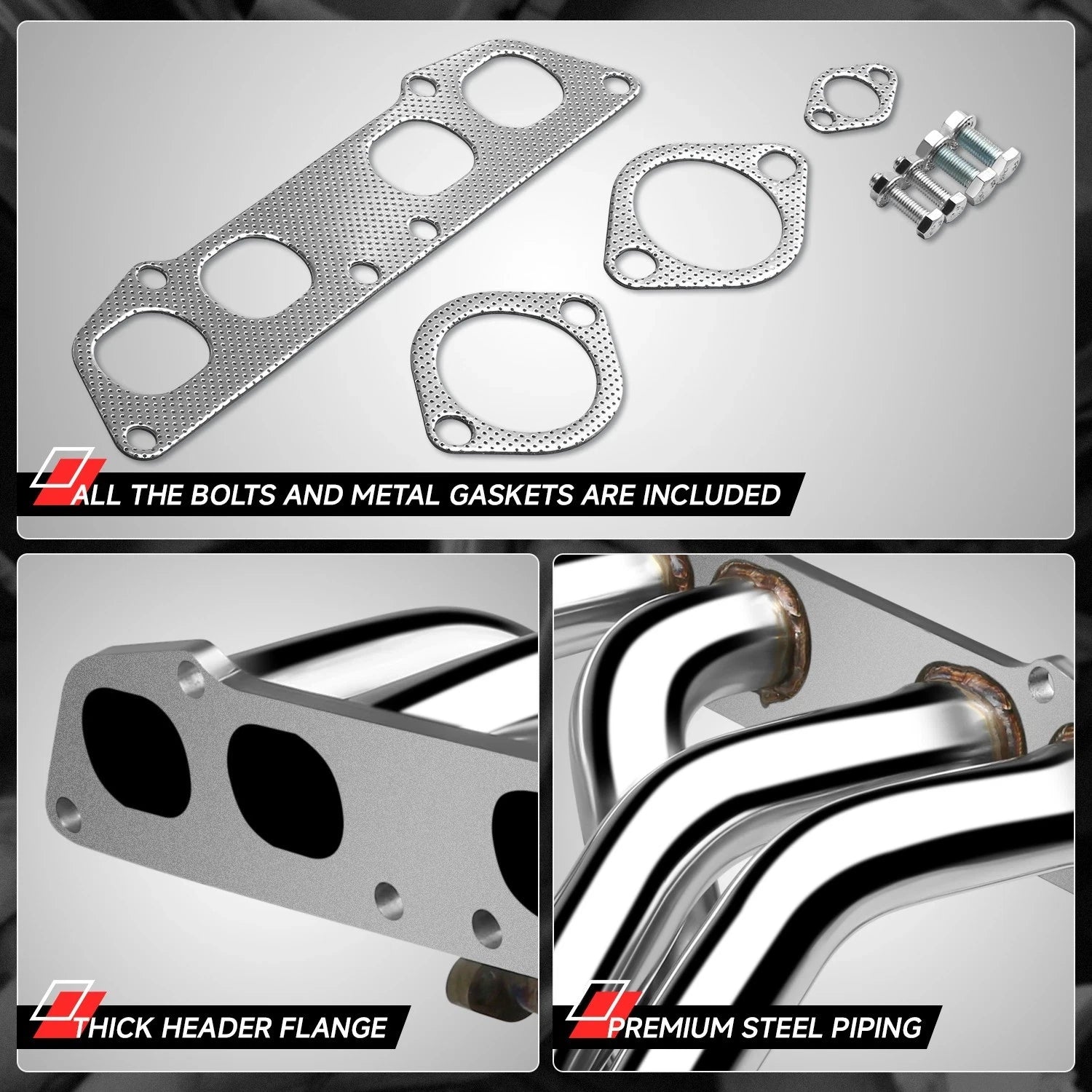 Stainless Steel Exhaust Manifold Header Kit for Toyota MR2 SW21 (1990–1995)
