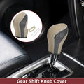 Gear Shift Knob Cover for Nissan Maxima (1 Pc, Black Beige Faux Leather)