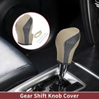 Gear Shift Knob Cover for Nissan Maxima (1 Pc, Black Beige Faux Leather)