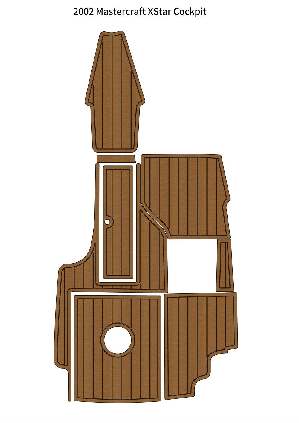 EVA Foam Cockpit Pad for Mastercraft X Star (2002) - Faux Teak Decking Mat