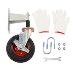 Rubber Wheels for Heavy Duty Gate Caster (600 lbs, 8", Side Brake)