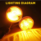 Set of 4 Chrome Amber Turn Signals for Yamaha Kawasaki Honda
