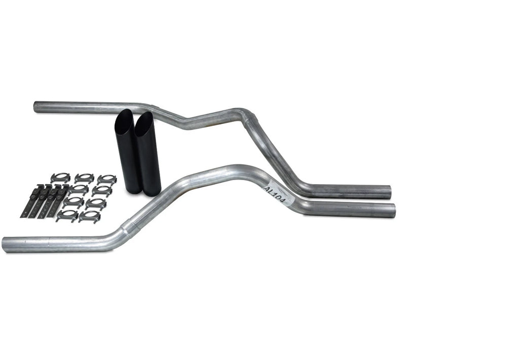Dual Exhaust Kit for Chevy GMC 1500 Truck (1988–1995) Black Tips