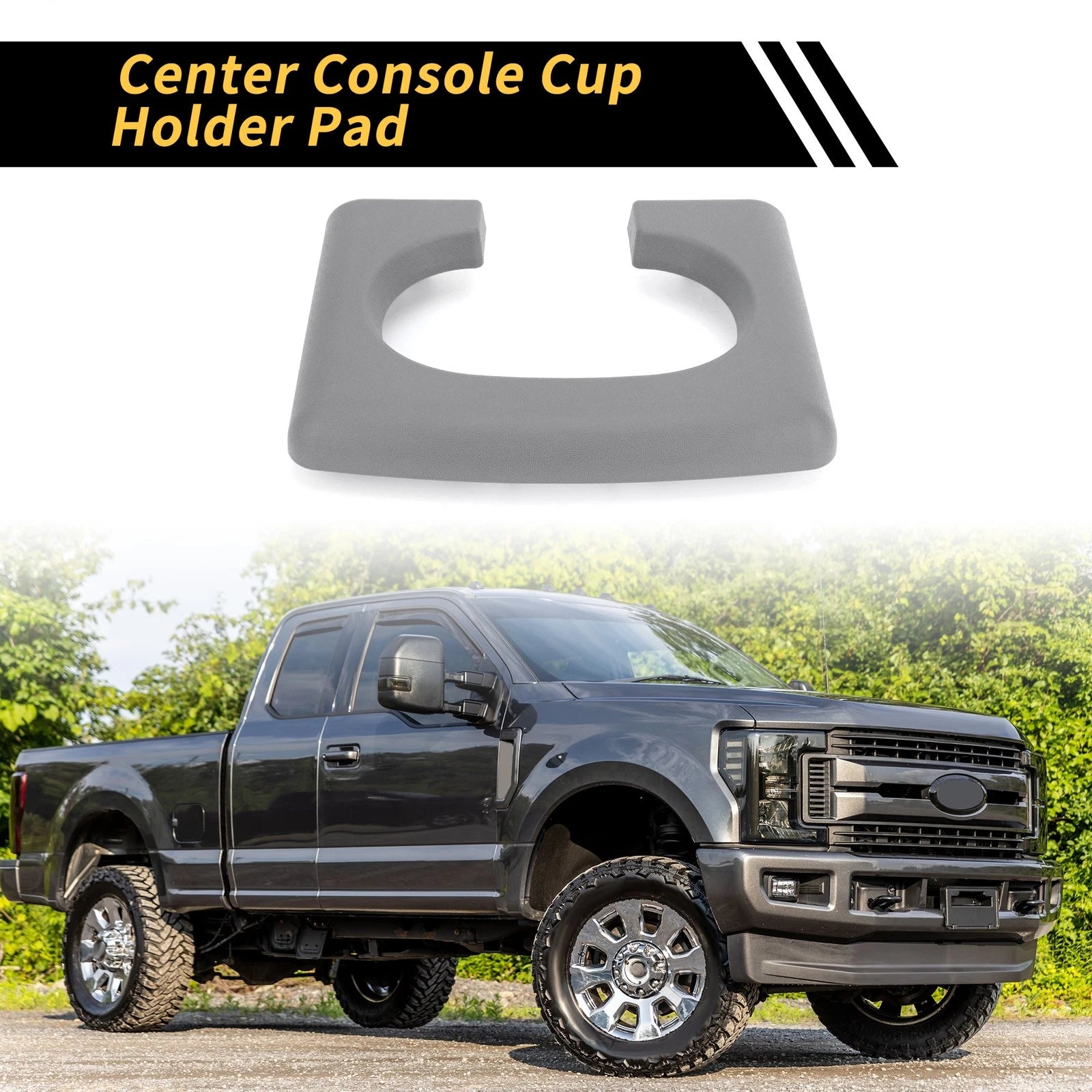 Center Console Cup Holder Pad for Ford F-150 (2004–2014) Gray