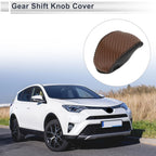 Gear Shift Knob Cover for Toyota RAV4 (2019–2024) Brown Carbon Fiber