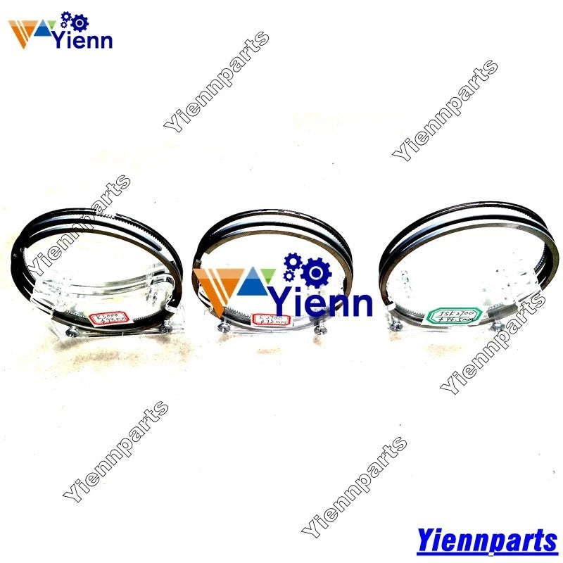 3pcs Piston Kit W/ Ring Set 3JH3 3JH3E 3JH3CE for Yanmar Marine Boat Engine