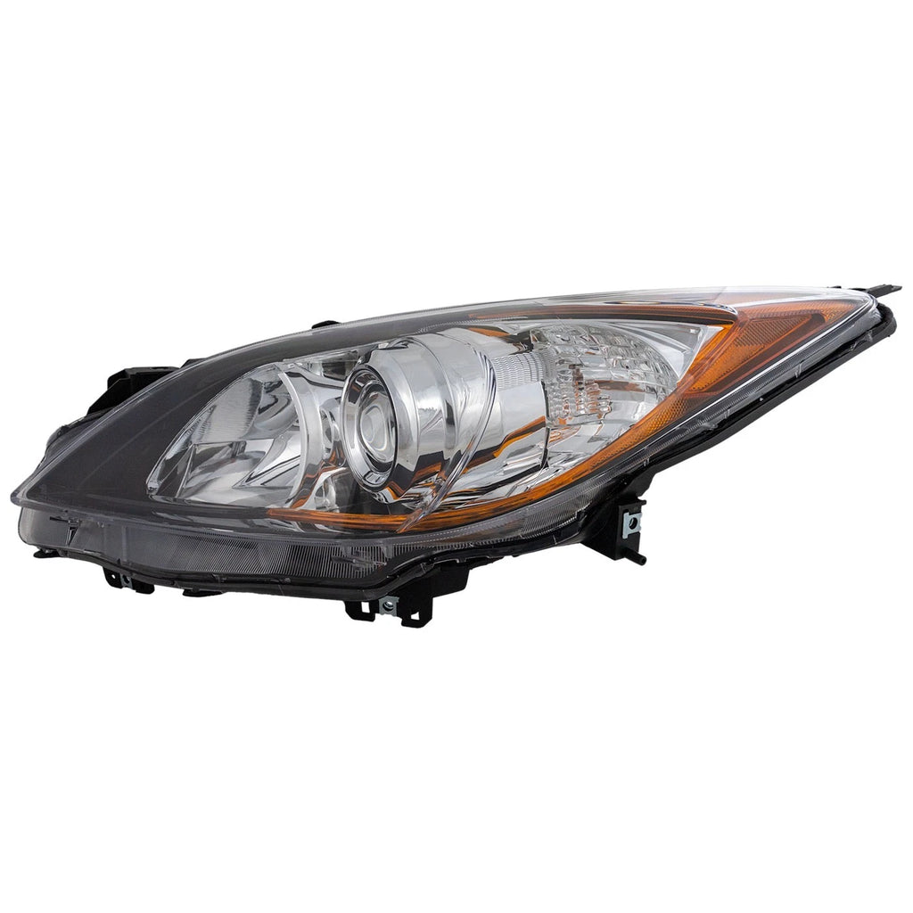 Halogen Headlight Driver Side for Mazda 3 (2010–2013)