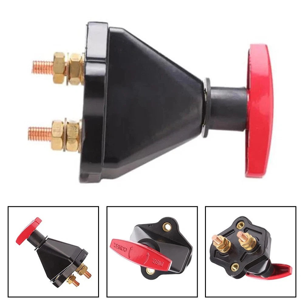 DC Battery Isolator Switch for Cars Trucks Boats (145x95x94mm) Black Red