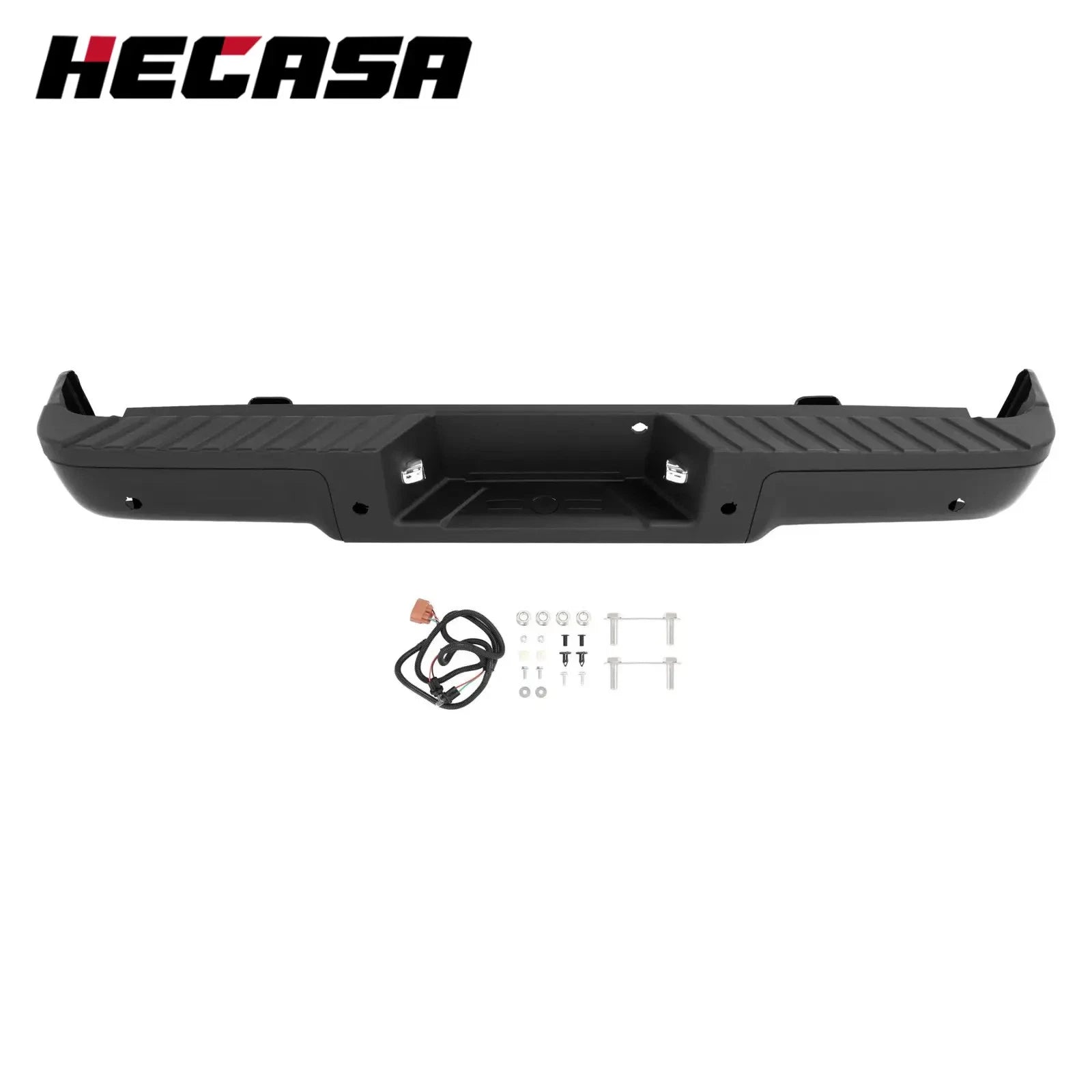 Rear Bumper Assembly for Ford F150 (2009–2014) Black Steel w/Sensor
