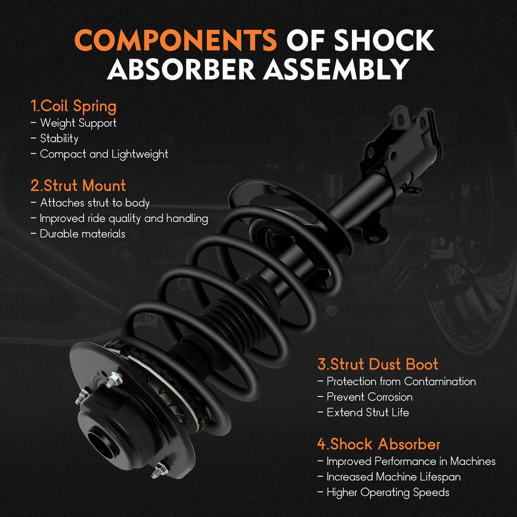 2Pcs Quick Complete Struts Shocks Springs Assembly for Chrysler Pacifica (2004-2008)