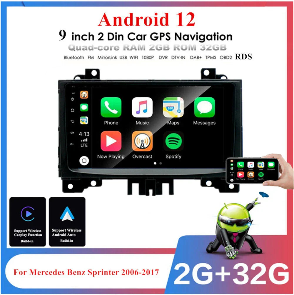 9'' Android Quad Core GPS Navi for Benz Sprinter (2006-2017)  32G